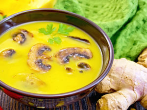 Mushroom and Ginger Soup for diverticulitis