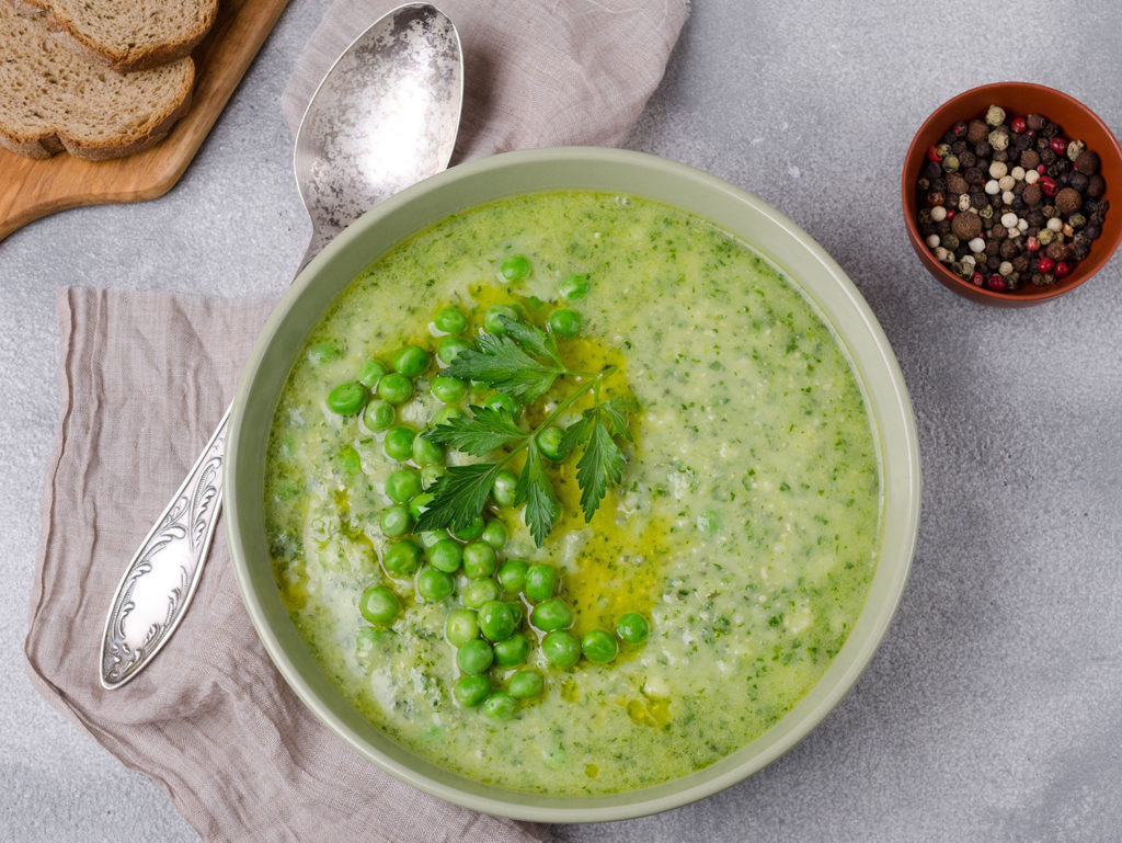 Pea and Pesto Soup - Calming Blends