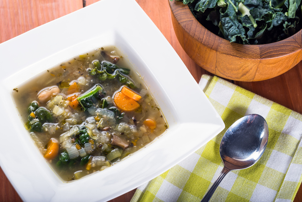 Beans and greens soup for Diverticulosis Diet