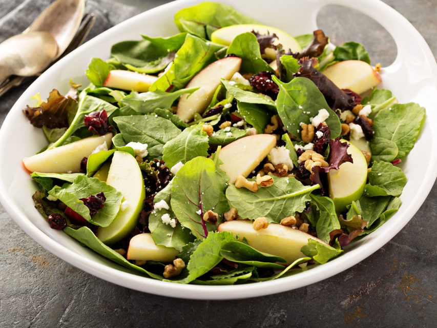 Spinach and Apple Salad - Calming Blends