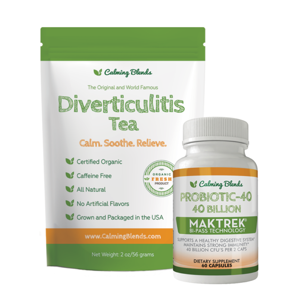 Diverticulitis Tea Single Pack and Probiotic